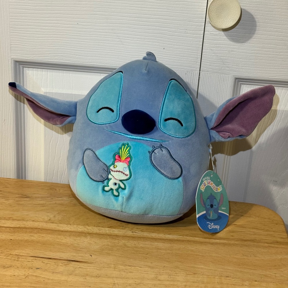 Disney Squishmallows Stitch with Scrump Plush Blue Alien Jazwares SQDI00364 NWT